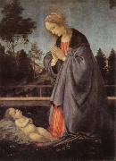 Filippino Lippi adoration of the child oil